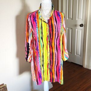John Mark Multicolor Striped Tunic